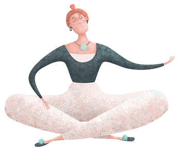Woman Sitting in Yoga Position Representing Health and Wellness Products